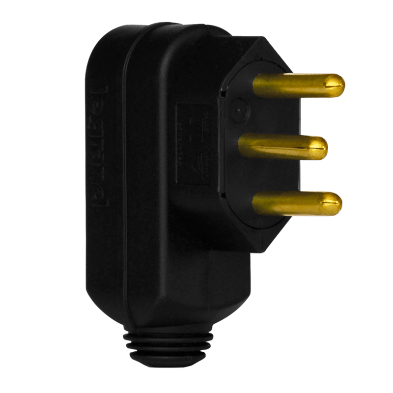 Plugue 2 Polos + Terra 10A Preto 615911 | Dimensional - Dimensional
