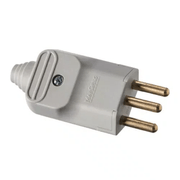 Plugue Macho Cinza 2P+T 250V 20A Cilin Pb PLD23 Margirius