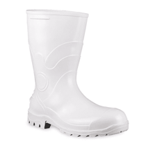 Bota PVC Branca Cano Curto Com Forro Bico de Aço Tamanho 44 85BPC200 Bracol