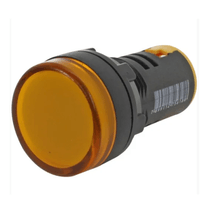 Sinaleiro Redondo Plástico Amarelo 22Mm 110V Led L20AR1Y Metaltex