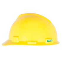 Capacete Aba Frontal Amarela Catraca Sem Jugular V-Gard 218914 Msa