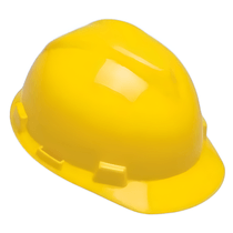 Capacete Aba Frontal Amarela Catraca Sem Jugular V-Gard 218914 Msa