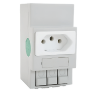 Tomada Trilho DIN 2P+T NBR14136 20A 250VCA 13545 Tasco