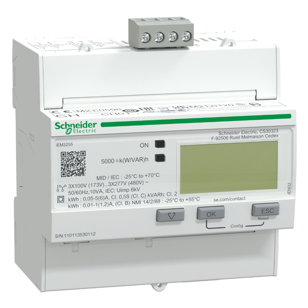 Medidor Energia e Potência Modbus Rtu 5A 100-277V EM3255 Schneider ...