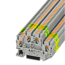 Conector de Passagem Dois Níveis 500v 22A 2,5mm² Push-in PTTB 2,5 Phoenix Contact