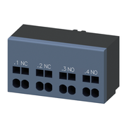 Bloco Contato Auxiliar Para Contator Tripolar 3RA6 Um Contato Normalmente Aberto + Um Contato Normalmente Fechado 3RA69132A Siemens