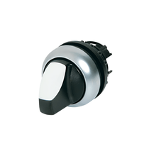 Comutador Knob Curto 3 Posições Preto / Branco 22,5 Mm Pulsante - M22WK3 - EATON