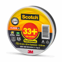 Fita Isolante Antichama Classe A Preta 19MMX20M Scotch 33+ HB004482483 3M