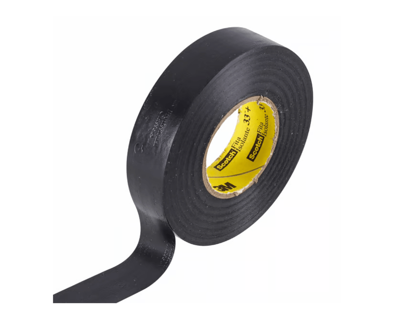 Fita-Isolante-Scotch-33-Antichama-Preta-19mm-20m-3M---Imagem-ampliada-da-fica-preta-isolante