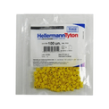 pacote 100 anilhas amarelas pvc mgh hellermanntyton eletrica