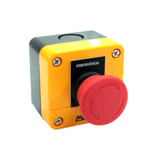 Botoeira Montada Plástica Amarelo 1Bot Gog40mm 1NF CP1E Metaltex