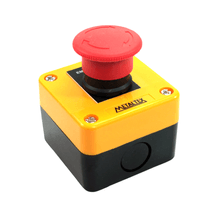 Botoeira Montada Plástica Amarelo 1Bot Gog40mm 1NF CP1E Metaltex