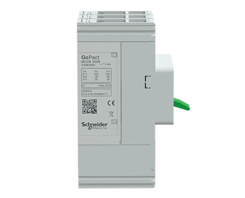 Disjuntor-Caixa-Moldada-GoPact-Tripolar-Ajustavel-200A-25KA-63A-G20B3A63-3