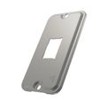 Tampa Metalica Condulete Aluminio Pintado Cinza 1 Posto RJ45 12 34 NR28P Wetzel