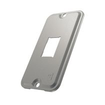 Tampa Metálica Condulete Alumínio Pintado Cinza 1 Posto RJ45 1/2 3/4" NR28P Wetzel