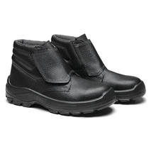 Botina Couro Velcro PU BID Plástico Simples Preta 39 Linha Plus 4031BVLS4600LL CA 25684 Bracol