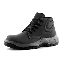 Botina Couro Cadarço PU BID Composite Simples Preta 39 Bt903 BT903CDAA03131 CA 26728 Bompel