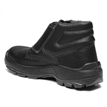 Botina Couro Velcro PU BID Plástico Simples Preta 38 Linha Plus 4031BVLS4600LL CA 25684 Bracol