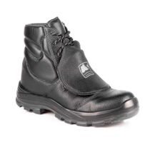 Botina Couro Cadarço PU Borracha Nitrílica Composite Antiperfurante Metatarso Externo Preta 43 5831BMMB1662EL CA 30838 Bracol