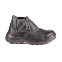 Botina Microfibra Elástica PU BID Plástico Simples Preta 45 4031BELM4600EL CA 38760 Bracol