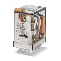 Rele Industrial C/botão Teste Mecânico 24Vca 7A 4 Reversíveis RTI 50/60Hz Fixação Base Série 55 553480240040 Finder