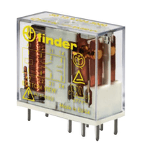 Relé Industrial Solda Sem Botão Teste Mecânico 24Vcc 2 Reversíveis 501290245000 Finder