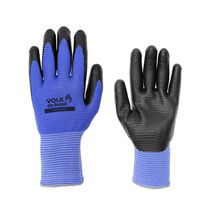 Luva Seg Prot Mec Abrasão Fibra Sintética Azul Preta Antiderrapant Borracha Nitrílica T=9/G 1 Par Nitril Wav 103005529 Volk CA 38932