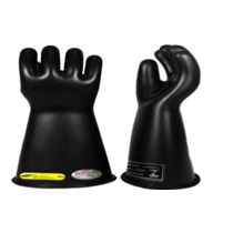 Luva Seg Isolação Elétrica II   Resistent ao Ozônio Composto Borracha Preta Faixa Amarela   Class 2 20000V 17000V 9 356mm 03432209002 Orion CA 29773