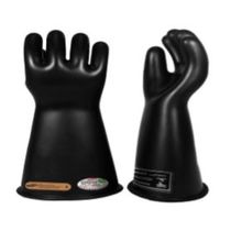 Luva Seg Isolação Elétrica II   Resistent ao Ozônio Composto Borracha Preta Faixa Beg   Class 00 2500V 500V T=9 356mm 03435109002 Orion CA 2178