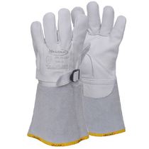 Luva Seg Couro Cobertura Vaqueta Cinza T=7/P Raspa Médio Reto 3LC100 Valcan CA 25387