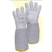 Luva Seg Couro Uso Geral Vaqueta Cinza T=G Raspa Longo Reto Vt VT201G Valcan CA 25387