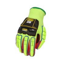 Luva Seg Prot Mec Cortes Perfurações Nitrílica Preta Verde Vermelha Arenosa Nitrílico T=9 280mm 1 Par Ringers R085 Ansell CA 44324