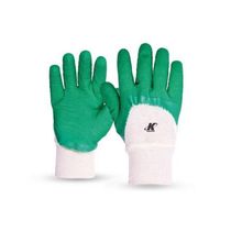 Luva Seg Prot Mec Term Cortes Alta Temp Tric Algodão Branca Verde Antiderrapant T=8/M 1 Par Confortex Plus 020222 Kalipso CA 15915