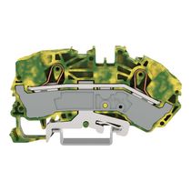 Conector Passagem Borne Simples Terra Ssinaliz PA Amarela / Verde 12,2mm 800V 22A 16mm2 Cpb 20167607 Wago