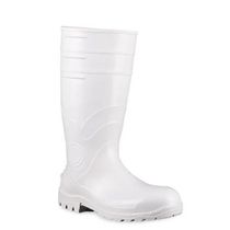 Bota Impermeável Segurança PVC Branca Simples Longo C/Forro Aço Carbono 39 85BPL200 Bracol CA 35223