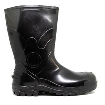 Bota Impermeável Segurança PVC Preta Antiperf Aço Médio C/Forro Aço Carbono 40 Acqualev 85BPC200PA Bracol CA 37749