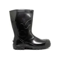 Bota Impermeável Segurança PVC Preta Antiperf Aço Médio C/Forro Aço Carbono 37 Acqualev 85BPC200PA Bracol CA 37749
