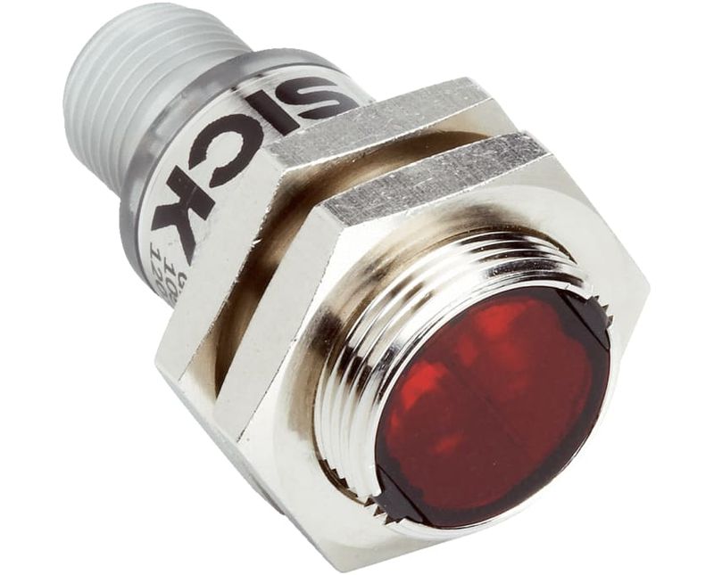 Sensor-Proximidade-Reflexao-Luz-Barreira-Cilindrico-Latao-Pnp-1-Led-10-30vcc-M18-10-400mm-Ip-67-M12-GRTE18SP2342-Sick