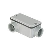 Condulete Fixo Simples LL Alumínio Cinza 3" Bsp C/Tampa C/Vedação Ip-54 Ll-45 E045050090 Wetzel