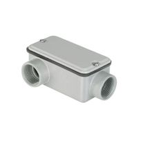 Condulete Fixo Simples LL Alumínio Epóxi Cinza 1" S/Rosca C/Tampa C/Vedação Ip-54 Conduletzel E012052040 Wetzel