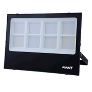 Projetor Led AL Preta Retang Vidro Simétrica IP-65 400W 6500K 100-240V 30000 Lúmens Slim IP65 SLIM400 Avant