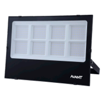 Projetor Led AL Preta Retang Vidro Simétrica IP-65 400W 6500K 100-240V 30000 Lúmens Slim IP65 SLIM400 Avant