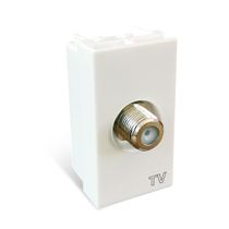 Módulo Tomada Cabo Coaxial Tv/video Retangular Embutir 1 Módulo Branca Stella 868092 Steck