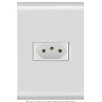 Tomada Predial Embutir 1 Módulo PB Branca 2 Polos + Terra 20A 250V C/Placa 4x2" S/Suporte Liz 57170013 Tramontina