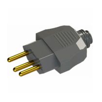 Plugue Macho Energia Predial Macho Retangular Pvc Cinza 2 Polos+Terra 250VCA 10A PB 13302119 Weg