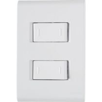 Interruptor Predial 2 Teclas Paralelas Branca 250V 10A Placa 4X2 Branca 57170041 Tramontina