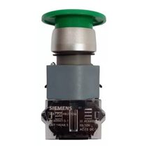 Botão Emergência Cogumelo 40mm Met Cromado Verde 22mm 100-240V 1NA Soco 3Sb71301Bc401Ba0 Siemens