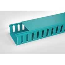 Canaleta Semi Aberta Pvc S/Divisor Azul C/Tampa 80x78,7mm 2m S/Adesivo HD10PF Hellermann