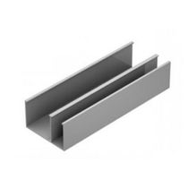 Canaleta Fechada Lisa Alum Anodiz S/Divisor Cinza S/Tampa 73x25mm 3m S/Ades Duplo 25 D DT1223101LI Dutotec