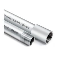 Eletroduto Rigido Metálico Alumínio Médio Luva Rosca 3,38mm 1P NPT 3m Schedule 40 ECEDA3 ELECON